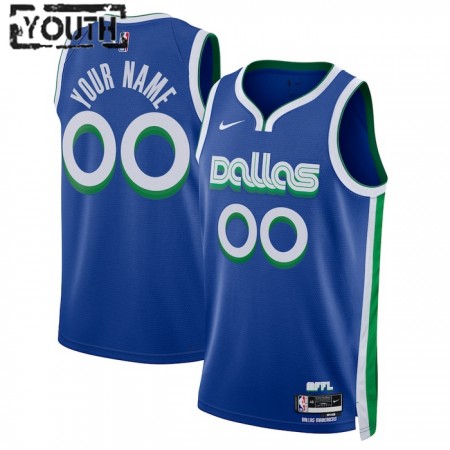 Dres Dallas Mavericks Prilagođeni Nike 2022-23 City Edition Plava Swingman - Dječji